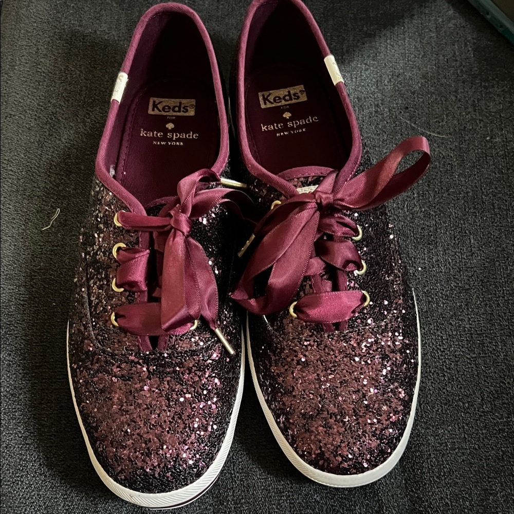Keds- Kate Spade Women's Sparkling Sneakers - Burgundy